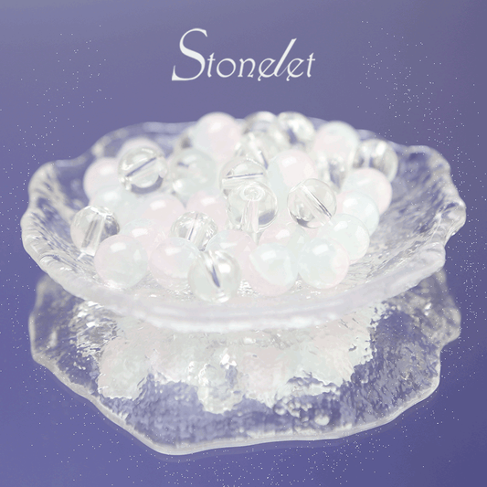 Stonelet DIY Bead Box(1oz) – Mixed Aesthetic Healing Energy Stones for Bracelet Making | Ins-Style, Relaxing, Creative Jewelry DIY Kit-9035