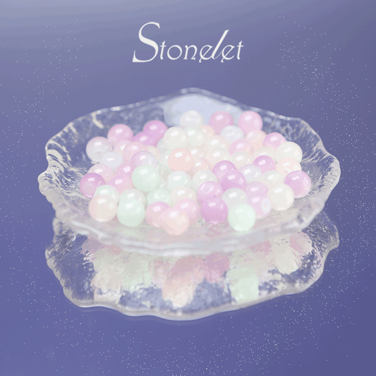 Stonelet DIY Bead Box(1oz) – Mixed Aesthetic Healing Energy Stones for Bracelet Making | Ins-Style, Relaxing, Creative Jewelry DIY Kit-9055