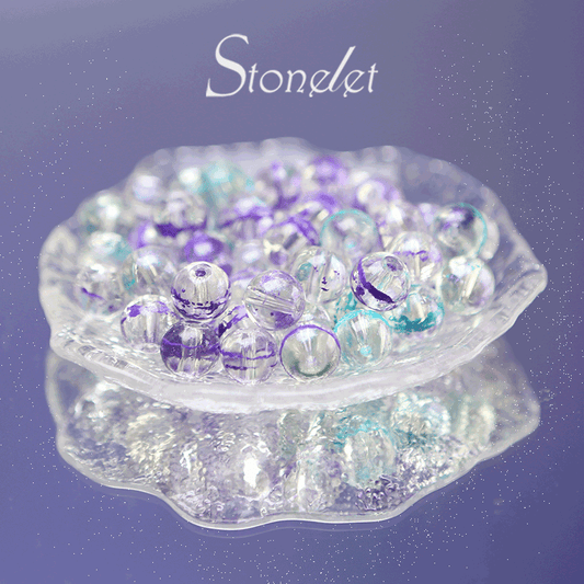 Stonelet DIY Bead Box(1oz) – Mixed Aesthetic Healing Energy Stones for Bracelet Making | Ins-Style, Relaxing, Creative Jewelry DIY Kit-9068